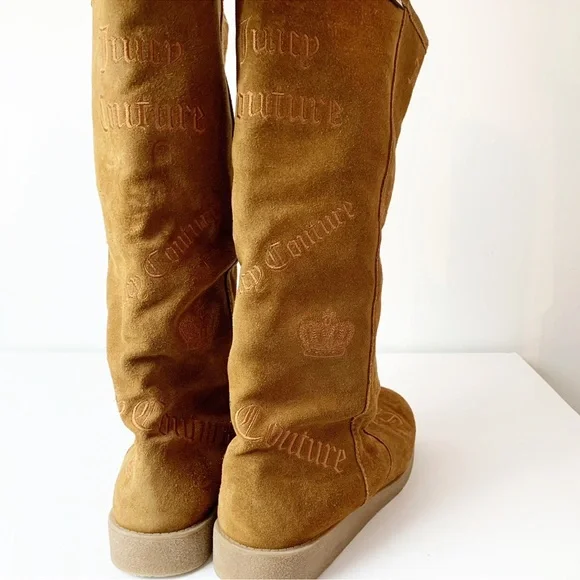 SZ 10 Juicy Couture Knee Boots Tan - Picture 3 of 6
